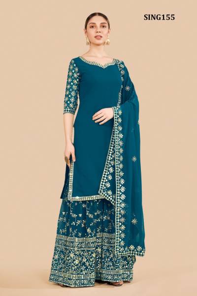 D.NO. SING155 BY ARYA DESIGNER GEORGETTE SALWAR KAMEEZ WHOLESALER IN INDIA